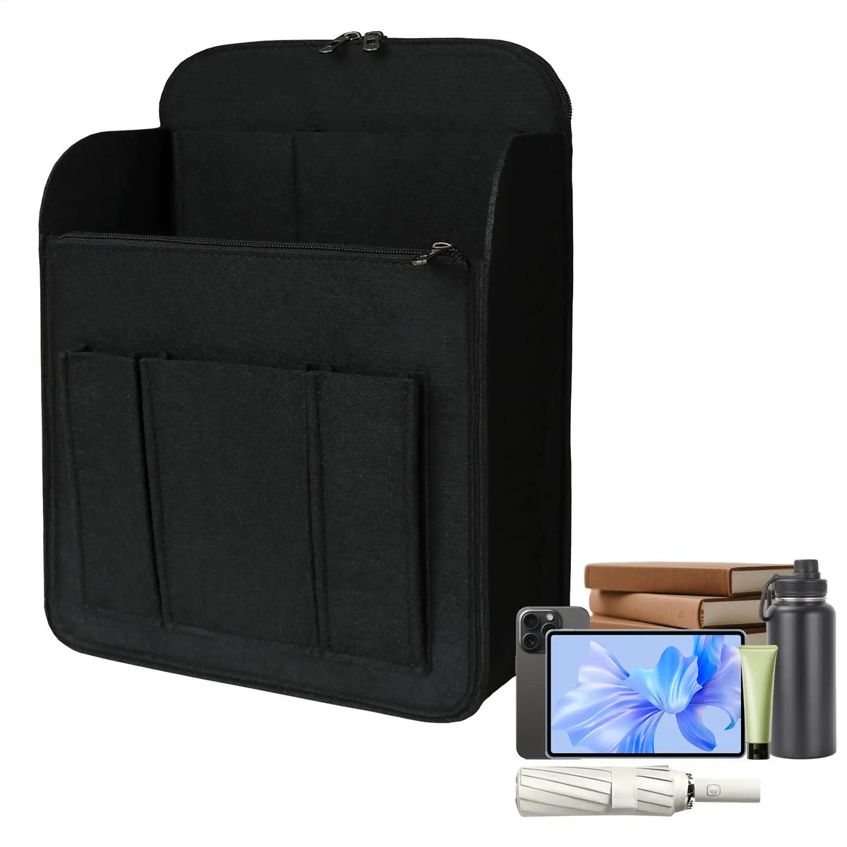 Bookbag Organizer Insert Large Capacity Portable Backpack Storage Bag Multi Pockets Rucksack Tidy Pouch for Cosmetics Phone