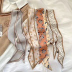 Gorgeous Long Silk Scarf Headband for for Women, Aesthetic Boho Hair Scarf Wrap, Party Holiday Beach Weekend Unique Chic