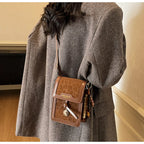 Cell Phone Crossbody Bag for Women Leopard Print PU Leather Purse with Charms Fashion Mini Shoulder Bag for Daily Shopping