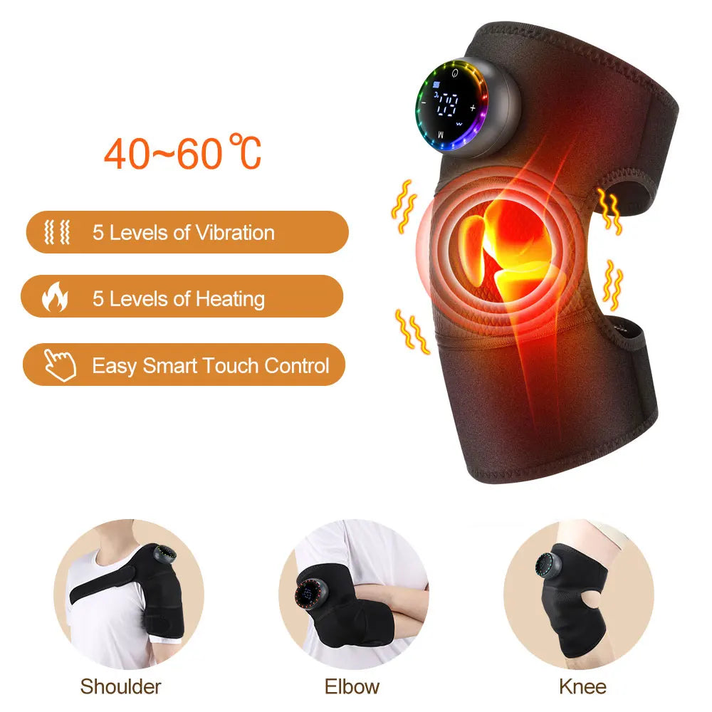 3 in 1 Heating Shoulder Massager Electric Knee Massage Blet Vibration Calf Heated Pad Hot Compress Joint Shoulder Steamer Device