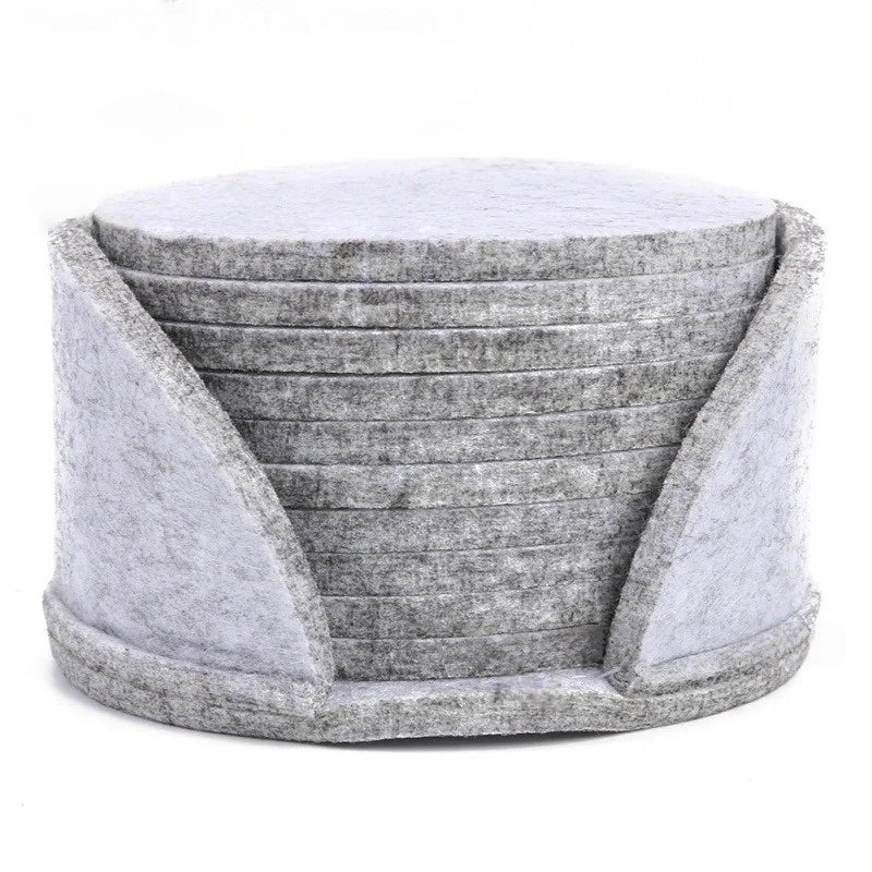 10pieces of eco-friendly felt coaster kit - quick absorption and insulation coaster, suitable for home, vacation, and office use