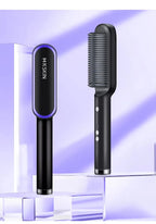 2in1 Hair Styler Straightening  Hot Comb Fast Heated Ceramic Negative Ion Curler Straightener Brush Anti-Scalding Styling Tools