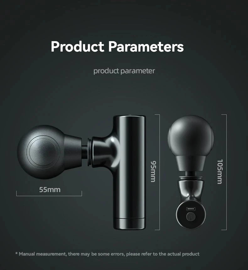 2025 New Mini Massage Gun USB Portable Muscle Relaxation Vibrating Fitness Equipment for Neck Back Shoulder Pain Relief