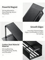 Magnetic Spice Rack for Refrigerator, Magnetic Shelf, Moveable Fridge Organizer with Hook Rack, Seasoning Organizer for Kitchen