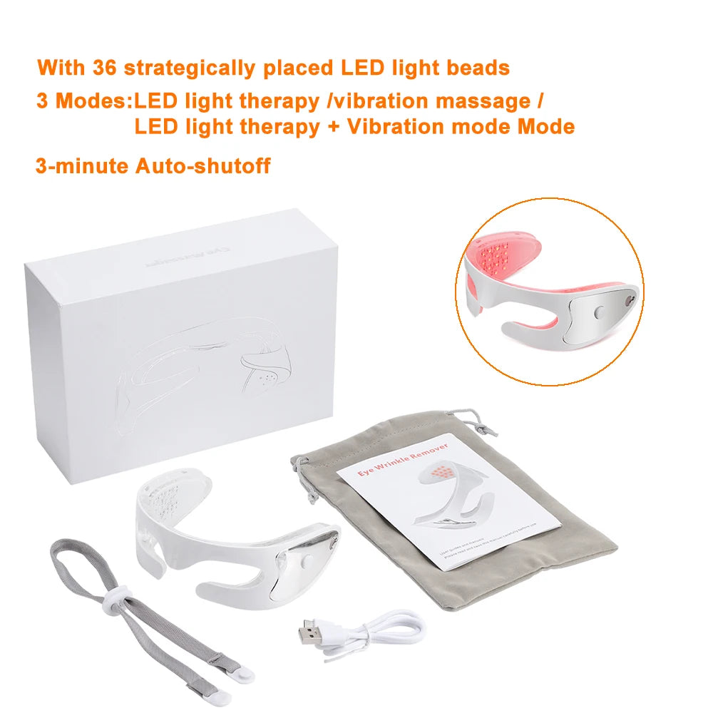 3D Eye Massager 5 Vibration 3 levels Temperature Heating Sleep Mask for Office Travel Reduce Dark Circles Eye Fatigue Eye Shade