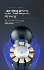 2025 New Mini Massage Gun USB Portable Muscle Relaxation Vibrating Fitness Equipment for Neck Back Shoulder Pain Relief