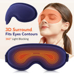 USB Eye Massager Heated Eye Shade Relieve Eye Fatiuge Remove Dark Circles Hot Eye Cover for Night Sleep Travel Office Eye Mask