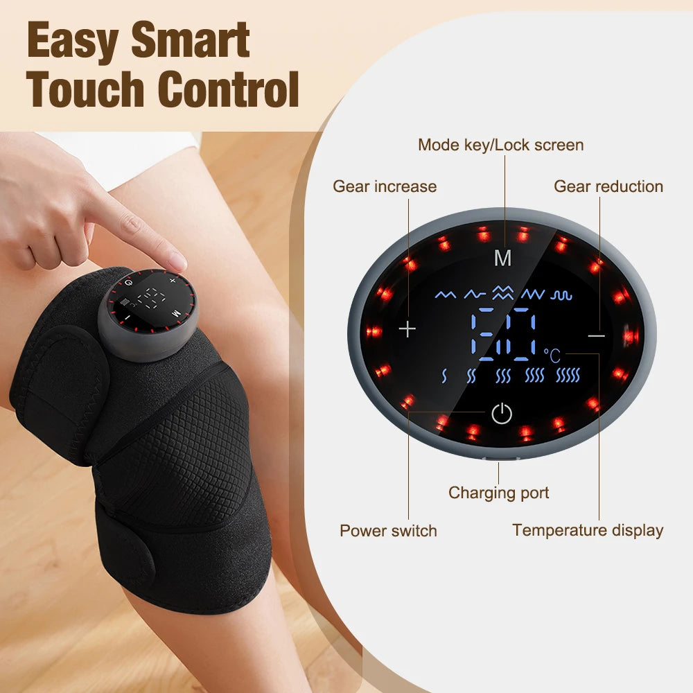 3 in 1 Heating Shoulder Massager Electric Knee Massage Blet Vibration Calf Heated Pad Hot Compress Joint Shoulder Steamer Device