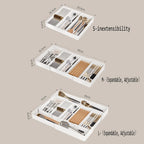 Drawer Organizer, Cutlery Tray for Kitchen Drawer, Expandable Utensil with Compartment, Spoons Forks Knives Cutlery Holder