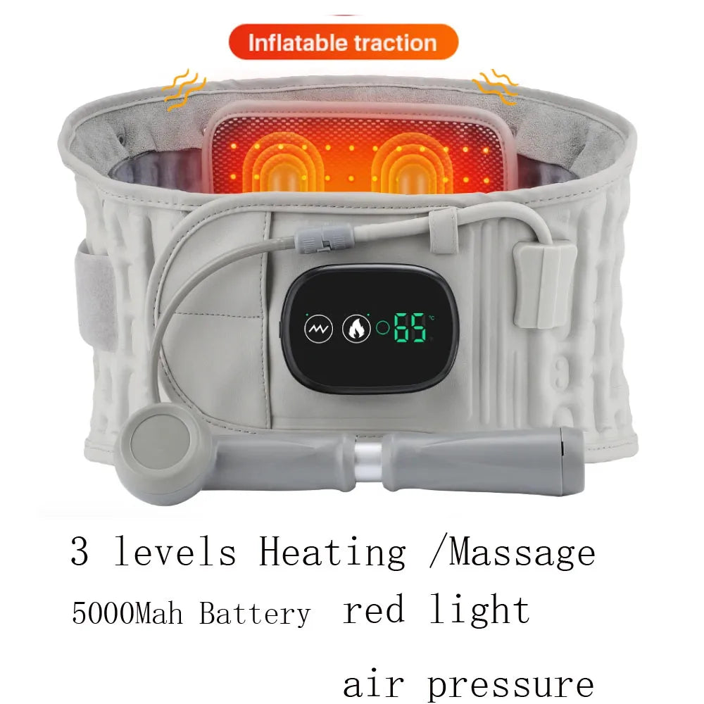 Heat Lumbar Brace Support Massager Waist Massager Back Belt Heath Care Comfortable Material for Office Workers Home Use