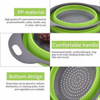 Round Collapsible Colander Silicone Kitchen Fruit Vegetable Washing Basket Strainer Foldable Drainer Kitchen Gadgets Tools