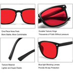 Blue Light Glasses For Blue Light Blocking Red Lens For Computer Gaming Reduce Eyestrain Bluelight Glasses Men Sleep Glasses