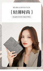 RFID Blocking Passport Bag, PU Solid Color, Zipper Buckle Wallet, Ticket Card Holder, Multi-functional Travel Passport Holder