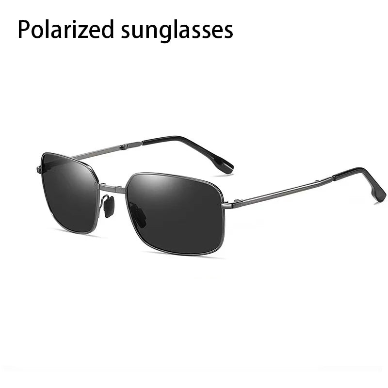 2023 New High-quality Fashion Foldable Polarized Sunglasses Men Women Vintage Portable Folding Metal Frame Sun Glasses UV400