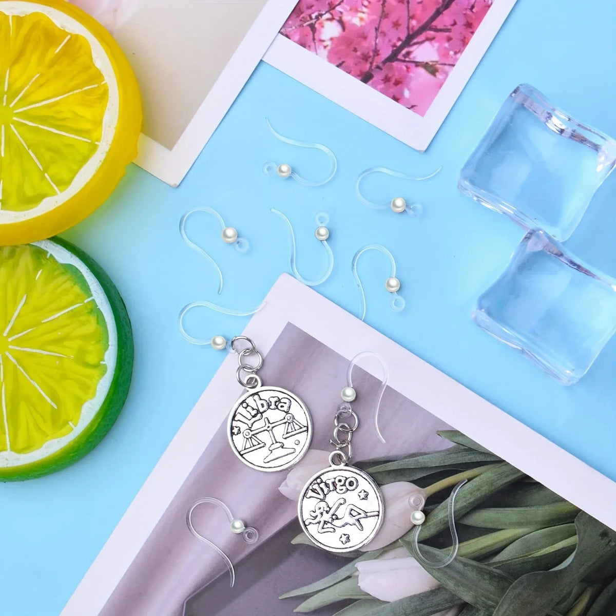 400Pcs:100Pc Hypoallergenic Earring Findings - Clear Hooks, Studs, 200 Backs & 100 Pearls Kit