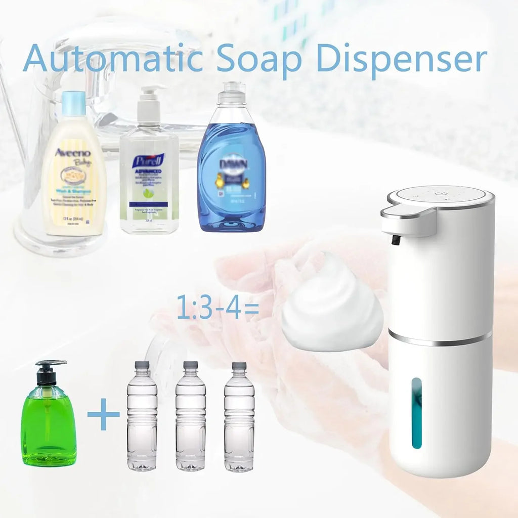 Automatic Liquid/Foma Soap Dispenser, Touchless Electric Dispenser, USB Rechargeable with Infrared Sensor for Bathroom,Kitchen