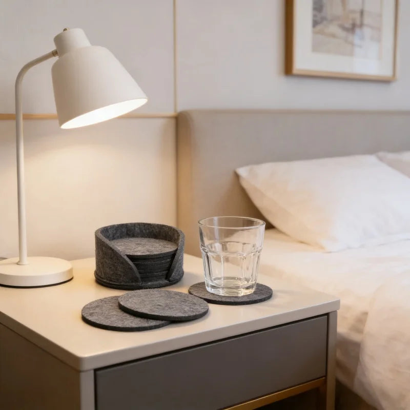 10pieces of eco-friendly felt coaster kit - quick absorption and insulation coaster, suitable for home, vacation, and office use