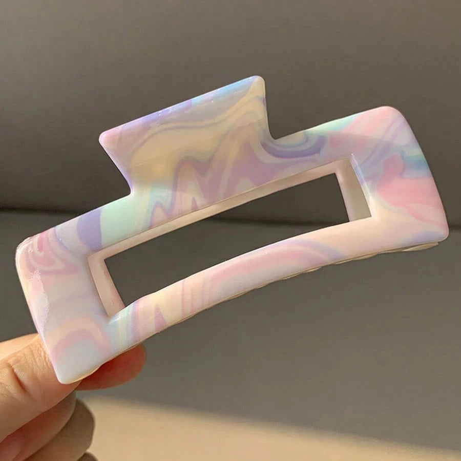 3Pcs/1Pc Candy Color Claw Clip - Extra Hold Hair Clamp For Thick Hair,Summer Cute Crinkle Clip For Girls, Sweet Hair Accessories