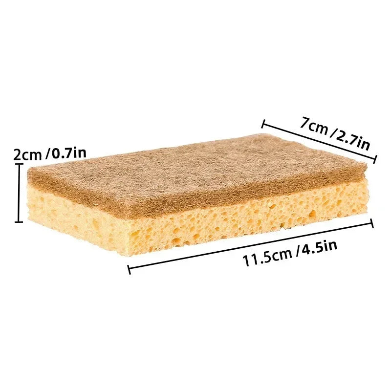 10 Pack Eco Friendly Kitchen Sponges for Sustainable Living Natural Sponge Odor Free Biodegradable Plant Based Scrubber Pads