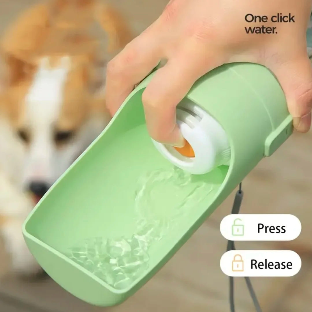 Pet Travel Water Bottle Portable with Food Container Foldable 2in1 Pet Outdoor Bowl Puppy Dog Cat Travel Drinking Food Feeder