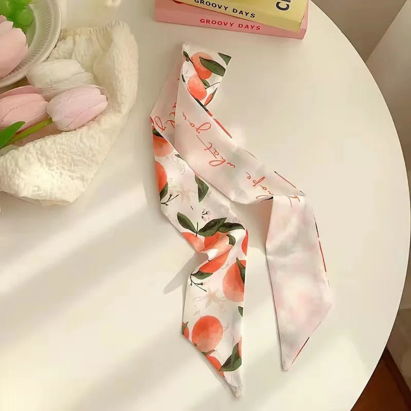 Gorgeous Long Silk Scarf Headband for for Women, Aesthetic Boho Hair Scarf Wrap, Party Holiday Beach Weekend Unique Chic