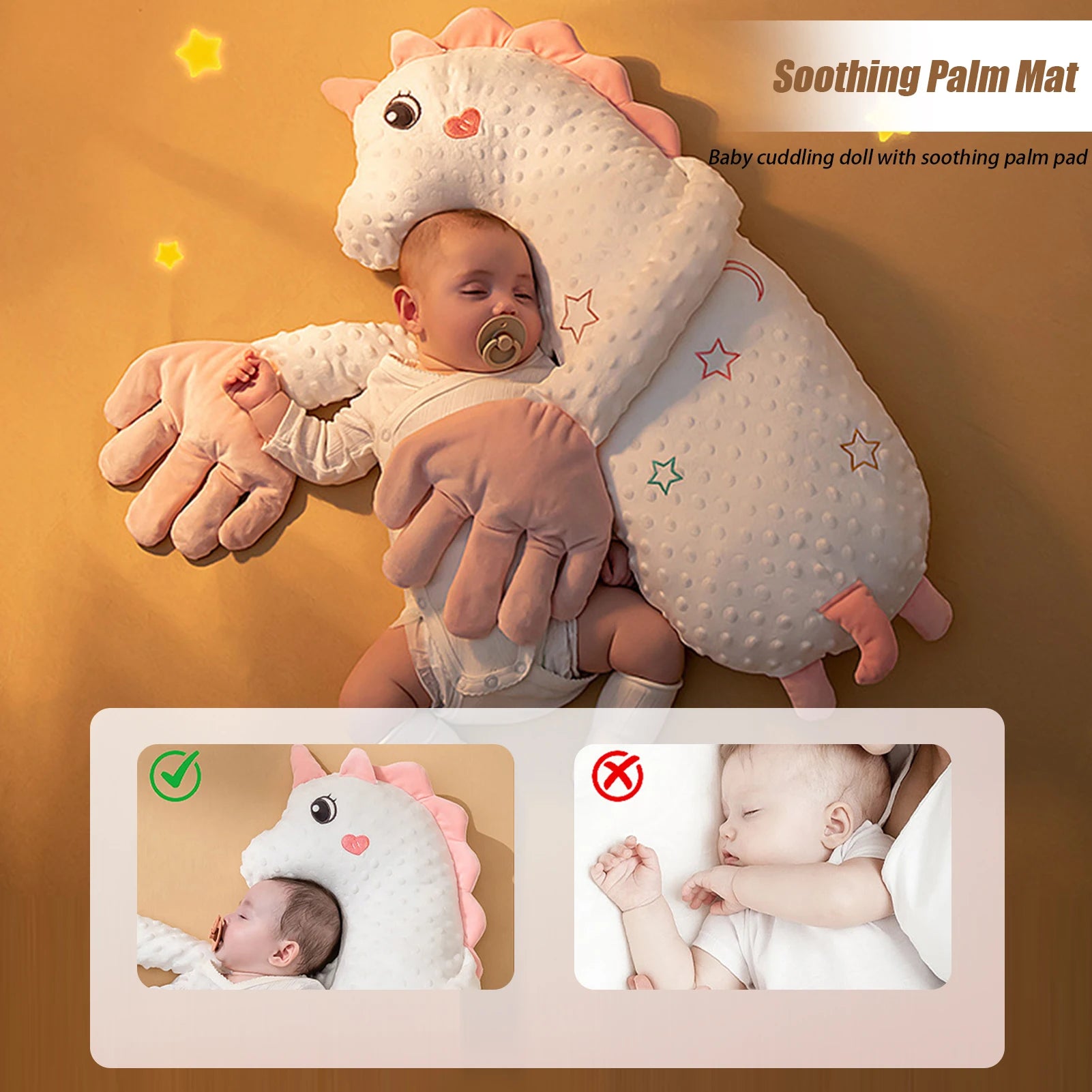Electric Baby Sleep Patting Doll With Soothing Palm Remote Control Baby Hand Pillow Soothing Palm Adjustable baby Sleep Soother