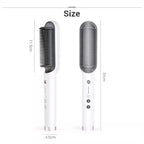 2in1 Hair Styler Straightening  Hot Comb Fast Heated Ceramic Negative Ion Curler Straightener Brush Anti-Scalding Styling Tools