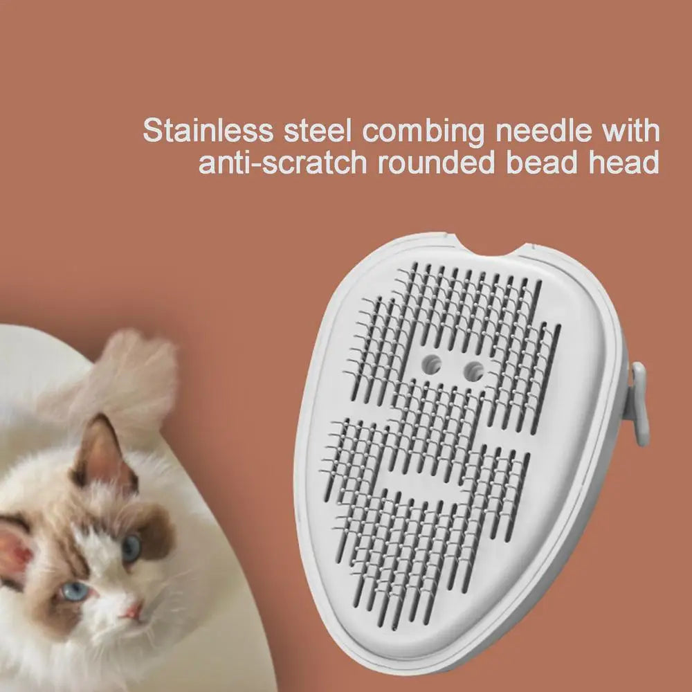 Cat Steam Brush Steam Grooming Brush For Cat Hair Pet Grooming Brush With Spray For Long Short Haired Cats Dogs Pets