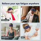 USB Eye Massager Heated Eye Shade Relieve Eye Fatiuge Remove Dark Circles Hot Eye Cover for Night Sleep Travel Office Eye Mask
