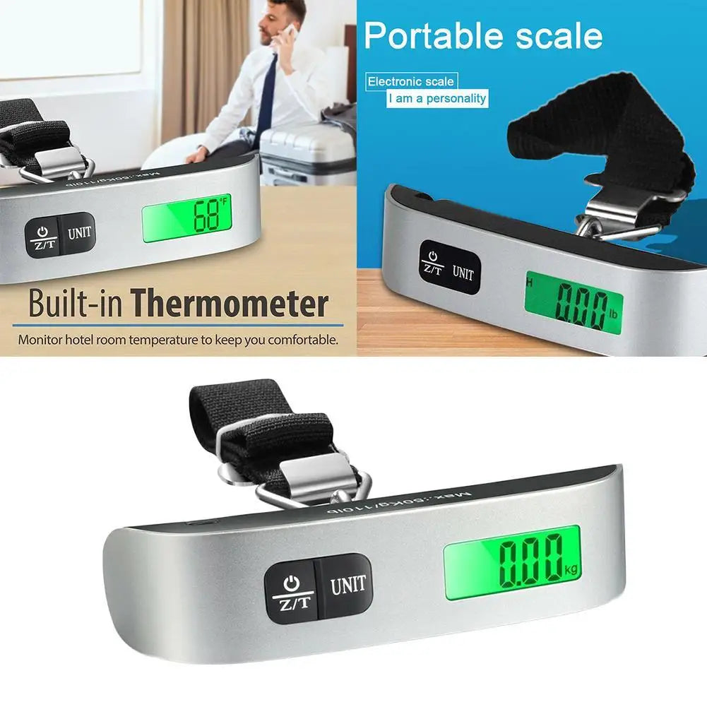 Luggage Scale 110lb 50kg Digital Handheld Portable Hanging Baggage Scale for Travel Suitcase Weight Scale