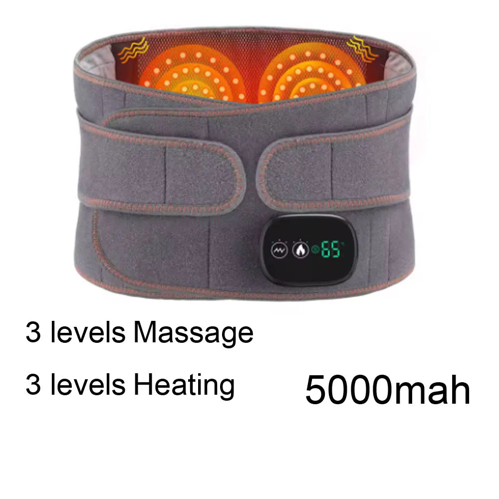 Heat Lumbar Brace Support Massager Waist Massager Back Belt Heath Care Comfortable Material for Office Workers Home Use