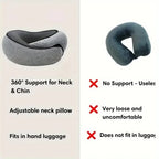 Memory Foam Travel Neck Pillow U-shaped Pillow Snail Style Travel Neck Support Portable Adjustable Soft Noon Break Sleep Pillows