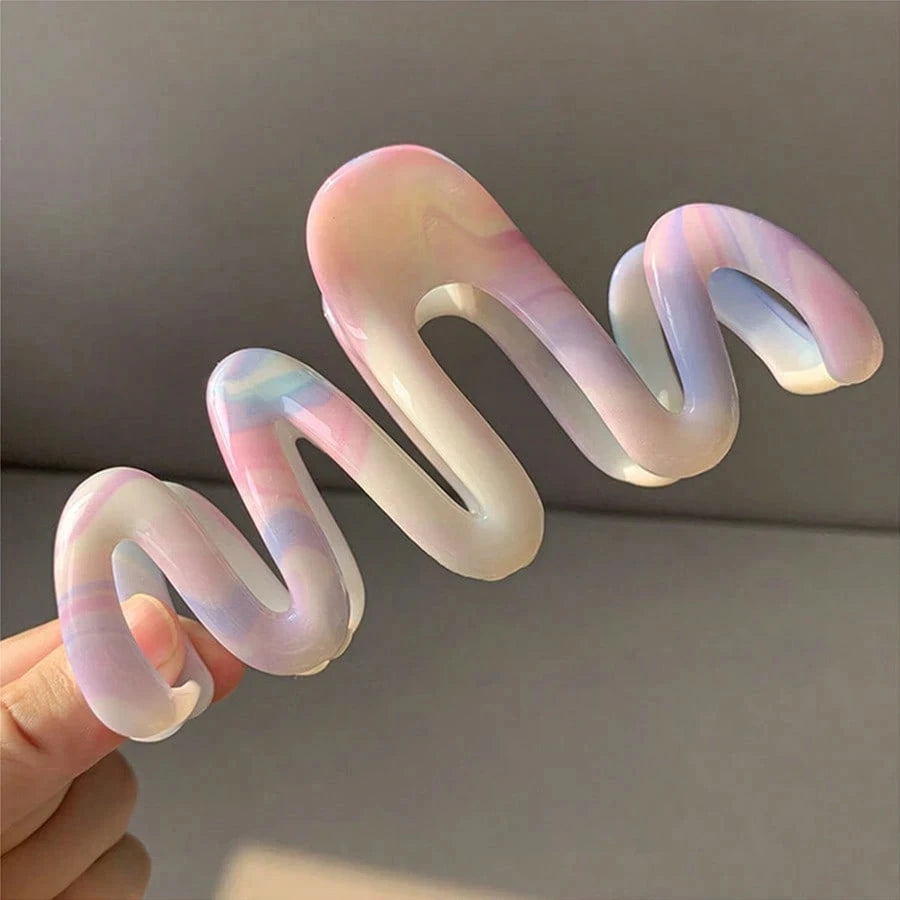 3Pcs/1Pc Candy Color Claw Clip - Extra Hold Hair Clamp For Thick Hair,Summer Cute Crinkle Clip For Girls, Sweet Hair Accessories