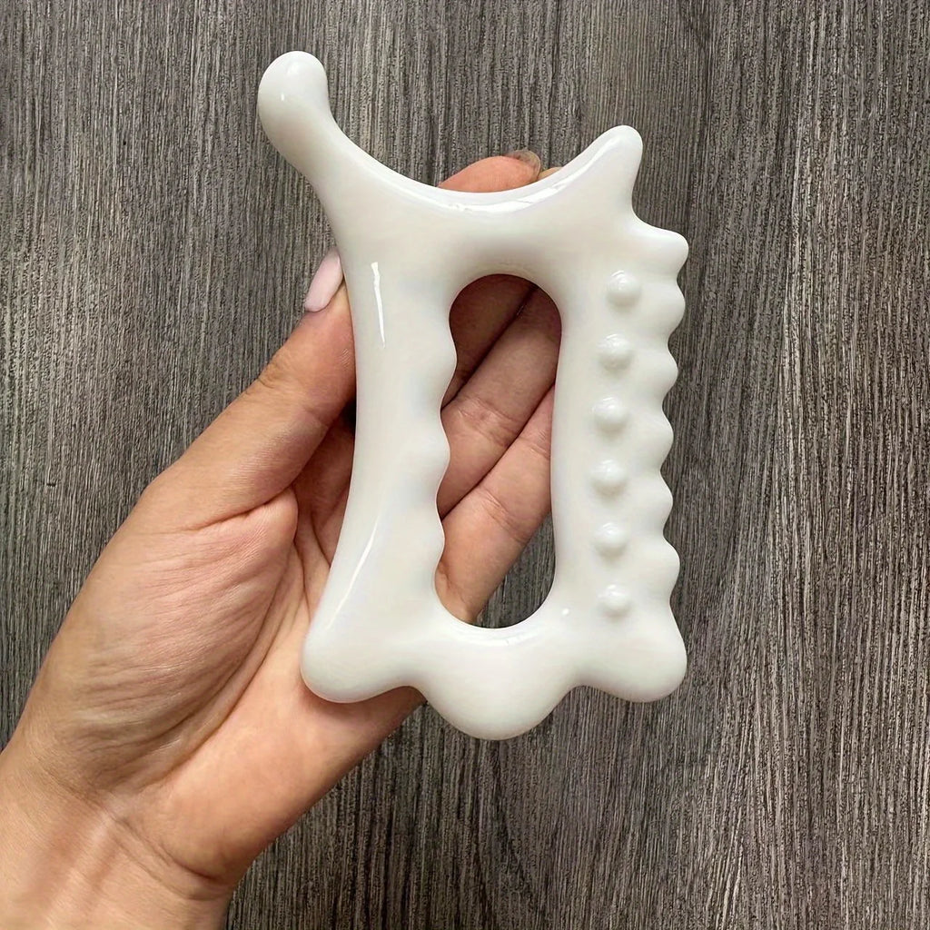 Ergonomic Versatile Handheld Gua Sha Board for Face & Body - Non-Ceramic, Gua Sha Massage Tool, Relaxation and Beauty Massager