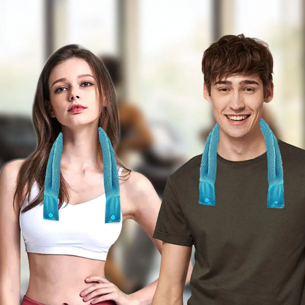 1Pcs Cooling Neck Wraps - Cooling Towels with Ice Polymer, Soft Breathable Neck Coolers for Summer Heat Sports Gym Workout Men