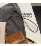 Cell Phone Crossbody Bag for Women Leopard Print PU Leather Purse with Charms Fashion Mini Shoulder Bag for Daily Shopping