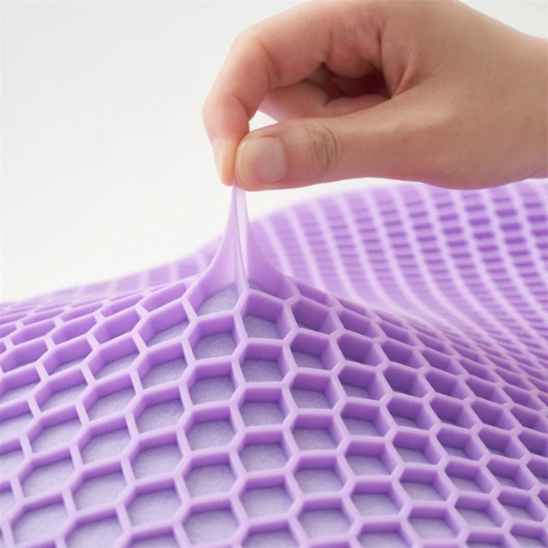 Purple Pectin TPE Honeycomb&Polyeste Pillow Breathable AB Side Summer Four Season Household Soft Neck Support Pillow Core 40*65
