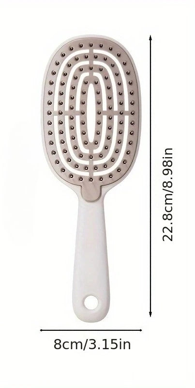 Quick Easy Clean Detangler Hairbrush - Retractable Comb with Self-Cleaning Nylon Bristles, Gentle Detangling & Hair Removal