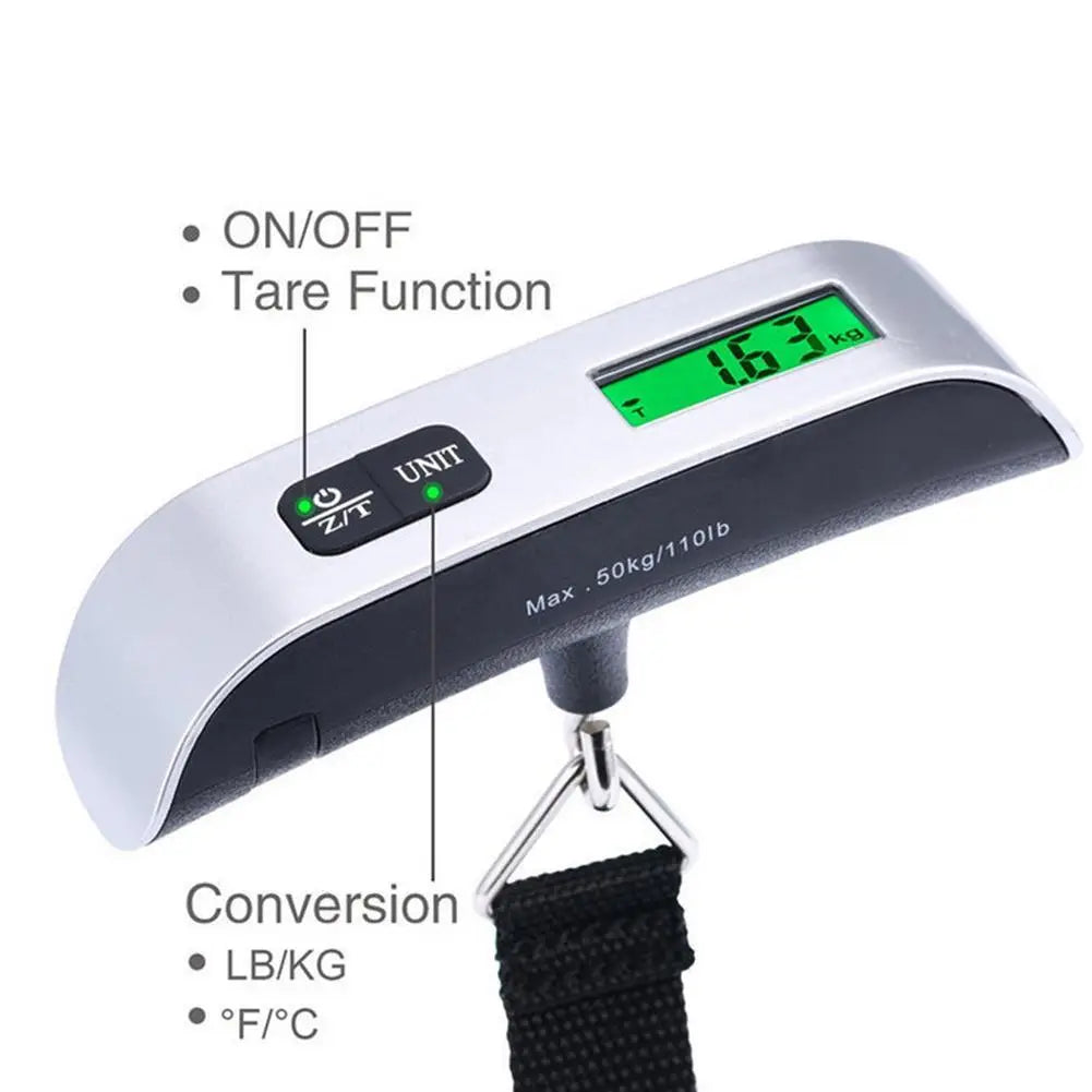 Luggage Scale 110lb 50kg Digital Handheld Portable Hanging Baggage Scale for Travel Suitcase Weight Scale