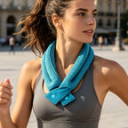 1Pcs Cooling Neck Wraps - Cooling Towels with Ice Polymer, Soft Breathable Neck Coolers for Summer Heat Sports Gym Workout Men