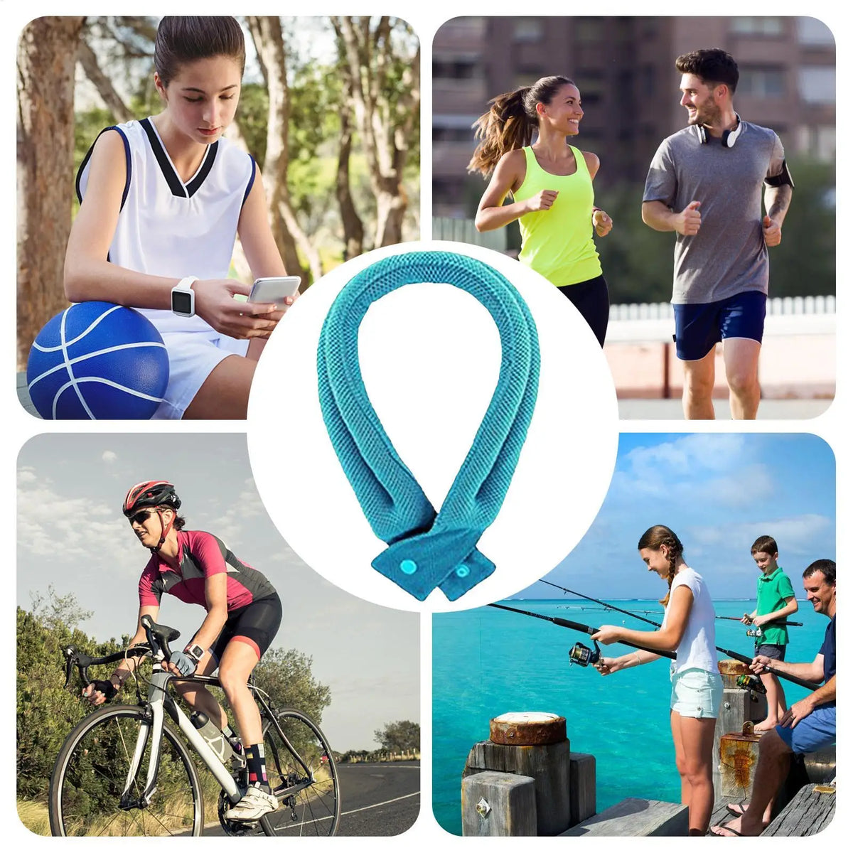 1Pcs Cooling Neck Wraps - Cooling Towels with Ice Polymer, Soft Breathable Neck Coolers for Summer Heat Sports Gym Workout Men