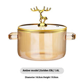 Transparent Glass Milk Pot