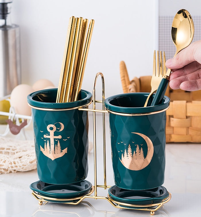 Wall Hanging Chopstick Holder – Drain Storage Box